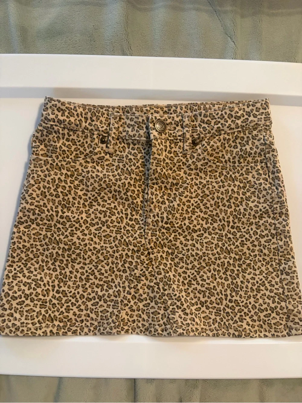 Crewcuts Leopard-Print Skirt in Tan and Black